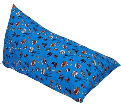 Marvel Spider-Man Kinder-Sitzsack, 100 % Polyestergewebe, Polyurethan-Schaum-Füllung, abnehmbare Bezüge mit Reißverschluss, 109 x 70 x 65 cm (B x T x H), blau