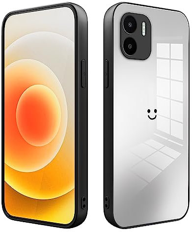 XINYEXIN Coque pour Xiaomi Redmi A1 4G / Redmi A2 4G Case, Étui Housse de Téléphone en Verre Dégradé, Coque Antichoc et Anti-Rayures Mode Ultra-Mince - Noir