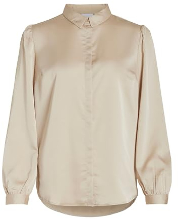 Vila VIELLETTE Langarm-Shirt, grau, 36