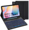 SOPPY Hülle mit Tastatur für Samsung Galaxy Tab S6 Lite, Kabellose 7-Farbige Beleuchtung Tastatur Hülle Schutzhülle für Tab S6 Lite 10,4“ 2020/2022(SM-P610/P615/P613/P619)- Deutsches QWERTZ, Schwarz