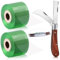 TYXJJ-BF 2 Rollen Blumenveredelungsband + Veredelungsmesser, dehnbares Baumveredelungsband Feuchtigkeitsbarriere für Pflanzenreparatur Blumenbäume Obstbäume