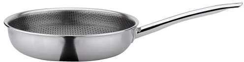 Spring VULCANO Bratpfanne XL CUT RESIST PURE 24 cm, Antihaftbeschichtung | 5-Lagen-Mehrschichtmaterial, Wabenstruktur, für alle Herdarten, backofenfest, metallwenderfest, PFAS-frei