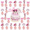 49 Stück Tortendeko Cartoon Cake Topper