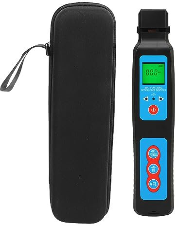 Yosoo Health Gear Fiber Optic Tester, Optical Fibre Identifier 800-1700nm VFL Red Light Source 10km Range 270Hz 1KHz 2KHz Optical Fiber Power Meter