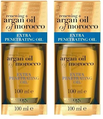OGX Argan Oil of Morocco Extra Penetrating Oil (100 ml),feuchtigkeitsspendendes Haaröl Serum mit Arganöl aus Marokko, besonders intensiv pflegendes Haarpflege Öl für trockenes, sprödes Haar