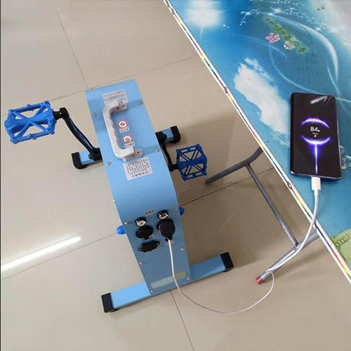 HTIANMM Generatori di Pedali 350W,Generatore di Corrente Alimentato a Pedale,Generatori Senza spazzole Generatore per Cyclette,Uscita USB/12V/48V/220V,Facile da trasportare per Viaggi ed emergenze