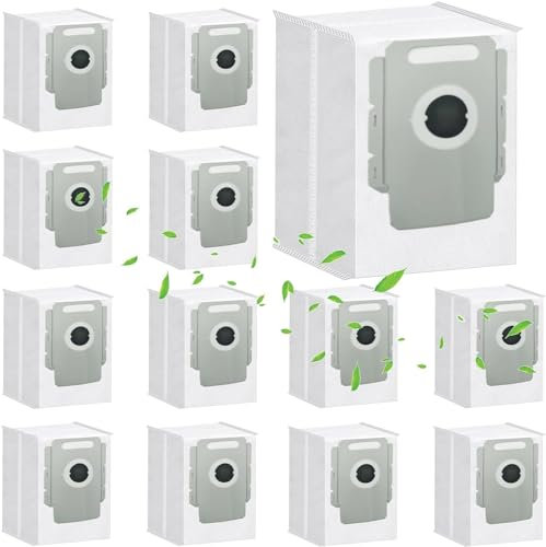 12 Sacs d'aspirateur pour iRobot Roomba i1+, i3+, i4+, i6+, i7+, i8+, j6+, j7+, j8+, j8+, S9, i & s & j Series Clean Base, Sac à Poussière de Rechange Accessoire pour Allen Aspirateur
