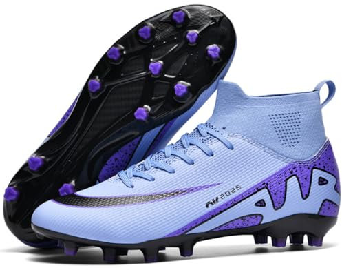 WOWEI Botas de Fútbol Hombre Profesionales Zapatillas de Fútbol Spike Aire Libre Atletismo Atletismo Hombre Niños Zapatos de Fútbol Tacos Calzado Fútbol Deporte (Fuss-10, 40EU)