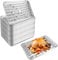 ASelected 30 Pack Aluminium Foil Trays 34 x 22 x 3.2cm Barbecue Grilling Trays Baking Plate with Holes, Tin Foil Trays for BBQ, Roasting, Freezing, Broiling Silver Foil Pans Containers