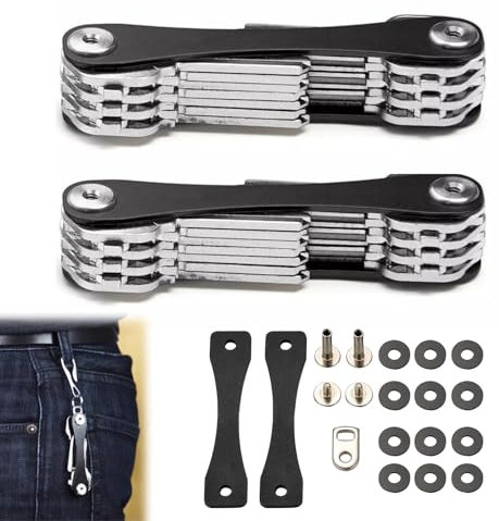 ZDL Llavero Compacto,2 piezas Organizador de Llaves,Llavero,Porta Llaves,Key Organizer,Llavero y Organizador de Llaves Compacto,Organizador de Llaves Organice Sus Accesorios Clave