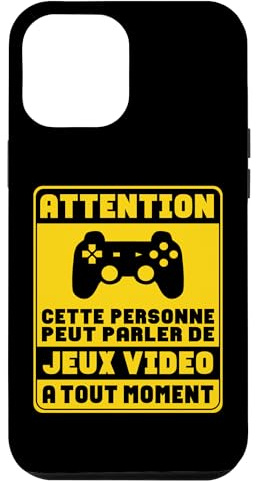 Coque pour iPhone 14 Pro Max peut parler de Jeux Vidéo gaming onsole manette Gamer Drôle