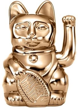 DONKEY Lucky Cat Cosmic Edition Jupiter Shiny Platinum| Winkekatze, Maneki Neko, 15 cm, in Geschenkverpackung (Shiny Platinum)
