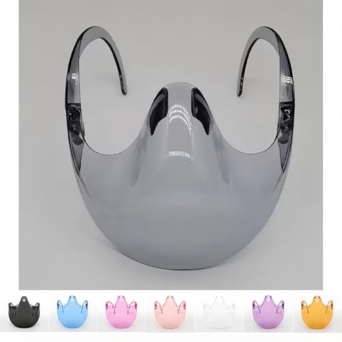Vyloky PC-Schutzmaske für das Ohr - Full Shield Masken dauerhafte transparente Gesichtsmaske klar, HD Anti-Fog wiederverwendbare Schutzmaske - für männliche weibliche Erwachsene