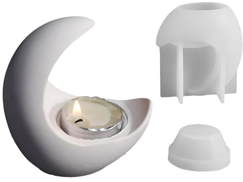 Mondförmige Kerzenform – Silikonhalterform, Spiegelkleber-Silikonform