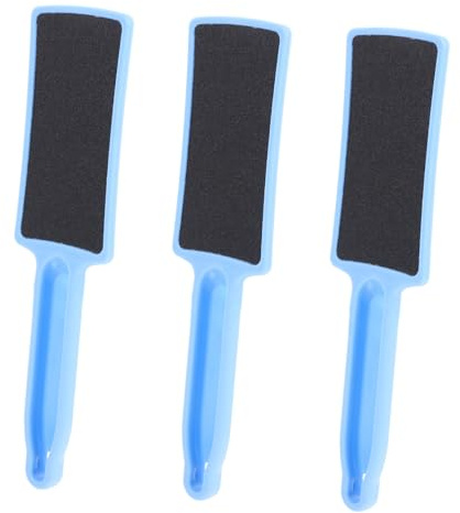 3 Stück Fußpeeling Doppelseitig Blau Kunststoff Nagelschaber für Pediküre | Ergonomisch, Tragbar und Leicht, für Reise und Zuhause, Entfernt Harte Haut an Füßen