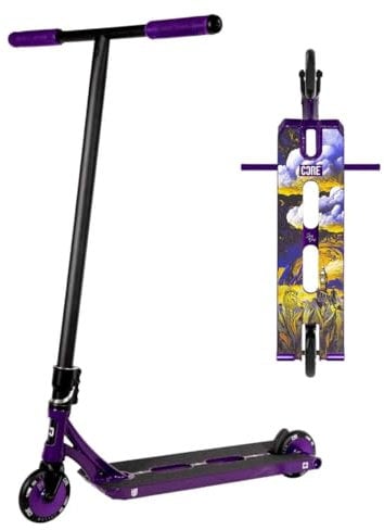 CORE Stunt-Scooter Trick Tret Roller 110mm Rollen I ABEC 9 I für Anfänger & Profi I Ab 5 Jahren I 78cm-95cm Höhe I + Fantic26 Sticker (Street ST2 Halfbarz Lila)