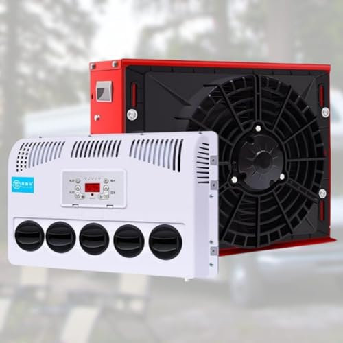 Aire acondicionado de cabina de CC de 300 a 850 W, aire acondicionado de refrigeración para RV con control remoto, control remoto, pantalla digital, aire acondicionado para RV,24V