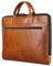 VON HESSEN Laptoptasche aus echtem Nappa-Leder bis 16 Zoll - Aktentasche Herren & Damen - Luxuriöse Echtleder Arbeitstasche für Büro & Alltag - Laptop Hülle in Cognac-Braun Glatt