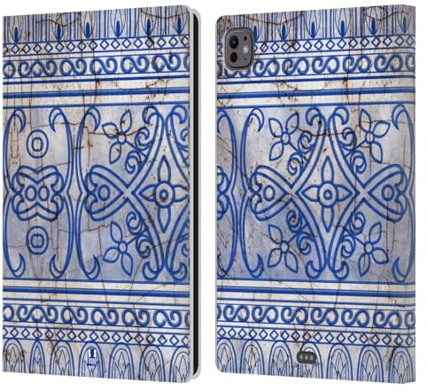 Head Case Designs Antikes Porzellan Chinesische Vase Muster Leder-Wallet-Hülle Kompatibel mit Apple iPad Pro 11 M4/M5 2024/2025