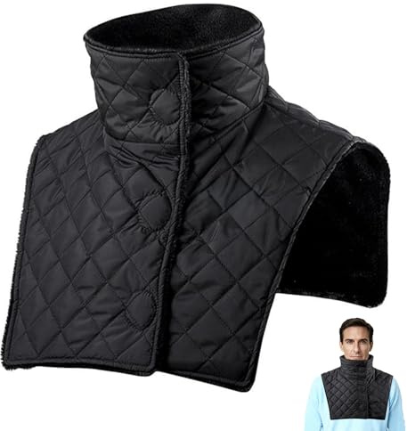FINEVERNEK Chauffe Cou Moto, Cache-cou Hiver, Tour de Cou et de Poitrine de Moto, Ajustable Cou Épaule Cache Cou, Coupe-vent et Imperméable Chauffe-nuque，Équipement Thermique Unisexe