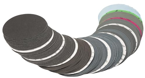 100 Stück Schleifpapier 150mm Klett, Nass und Trocken Schleifscheiben Rund, Körnung 100/240/320/400/600/800/1000/1500/2000/3000/4000/5000 Klett Schleifblätter für Auto Metall Holz