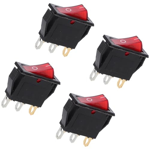 LALADEFIEE Interruptores de Palanca para Olla Eléctrica 4piezas Botón Negro de Plástico y Cobre Alta Durabilidad y Diseño Moderno para Cocina Eléctrica