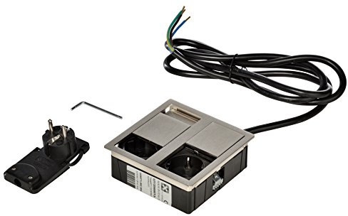 Kopp 939631014 VersaHIT Dual Einbausteckdose, 16 A, IP54, 3400 W, Champagner