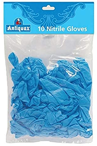 Antiquax ANTQGL010 Nitrile Gloves, Blue, Set of 10 Piece