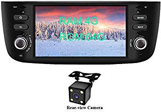 XISEDO Android 8.0 Autoradio In-Dash 6.2 Pulgadas 1 DIN Radio de Coche 8-Core RAM 4G ROM 32G Car Radio Estéreo Navegación de Automóvil para Fiat Linea/Fiat Grande Punto (con Cámara Trasera)