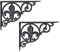 TentHome 2 Stück Winkel Wandhalter Gusseisen Antik Regalträger Regalhalter Landhaus Regalwinkel Winkelträger Regalbodenträger Regalkonsole (A)