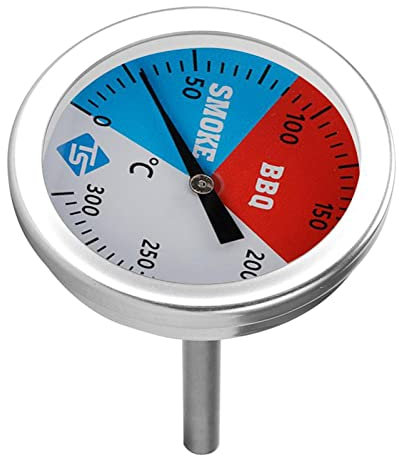 Fenteer Termómetro de Temperatura, Medidor, Barbacoa, Parrilla, Ahumador, Termostato, Herramienta para Barbacoa