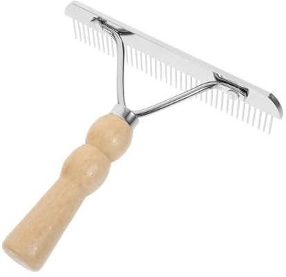 1 Pc Pettine Rastrello per Unghie di Cavallo Pettine in Acciaio per Pet Grooming Rastrello Bestiame Pettine per Criniera Metallo Spazzola per La Depilazione Rimozione