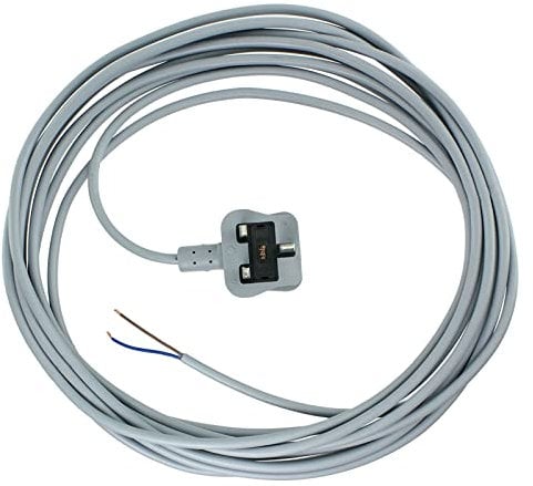 SPARES2GO Mains Cable Power Lead & Plug Compatible with Shark Vacuum Cleaners (8 Metres)