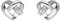 EVELYN Boucles d'oreilles en forme de cœur pour femme en argent sterling 925 avec cristaux autrichiens et zircone cubique