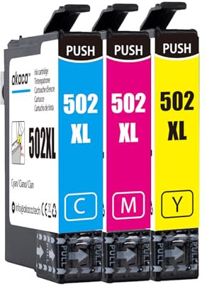 akaca Kompatibel Druckerpatronen Tintenpatrone mit Epson 502 502XL Patronen für Expression Home XP-5100 XP-5105 XP-5150 XP-5155, Workforce WF-2860DWF WF-2865DWF WF-2880DWF (‎‎‎‎‎‎‎3er-Pack)