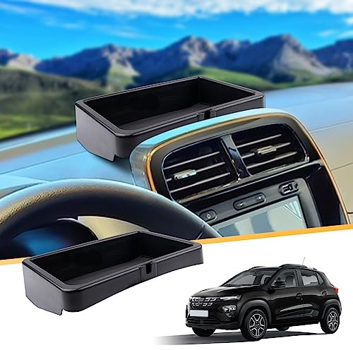 LFOTPP Kompatibel mit Dacia Spring Electric EV Mittelkonsole Hinter dem Bildschirm Dash Instrumententafel Ablagen Tablett Organizer Tray, Dacia Spring Zubehör