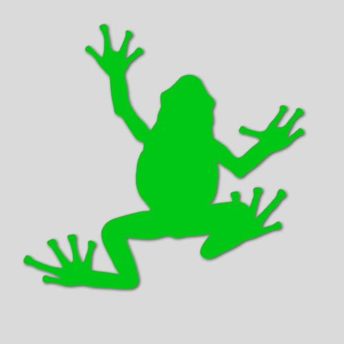 Aufkleber fürs Auto | Frosch Sticker | Witzig Tierliebhaber Tier Spaß Autoaufkleber Auto Aufkleber Wohnmobil Quad Motorrad Biker Chopper Bobber Roller (grün glanz)