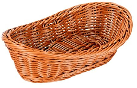 Paneras de mimbre tejido para despensa, organizador de mesa, cestas de servir para frutas, verduras y aperitivos, restaurante, cestas de pan de mimbre, pequeñas cestas de pan para la mesa