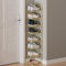 Meuble Chaussure, Range Chaussures, Étagère a Chaussures pour Entrée, Étagère a Chaussures Étroite, Range Chaussures Gain de Place, Porte, Garage, Salon (Color : Gold, Size : 8 Tiers)