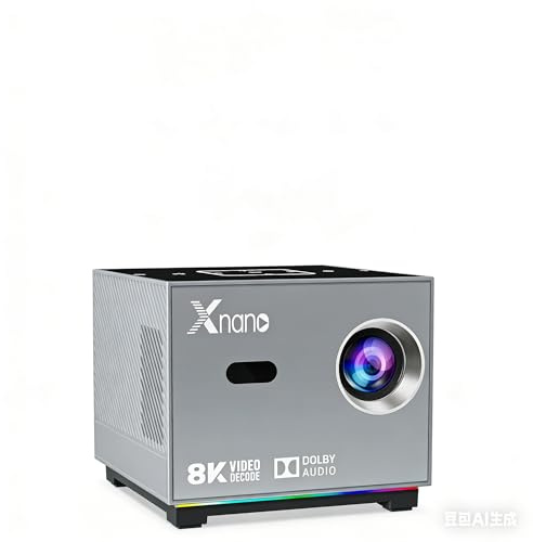 XNANO 4K Support Projector with WiFi6 and Bluetooth 5.0, Full HD 1080P Home Theater Projector, with Smart Voice Assistant, 4D/4P Keystone Correction