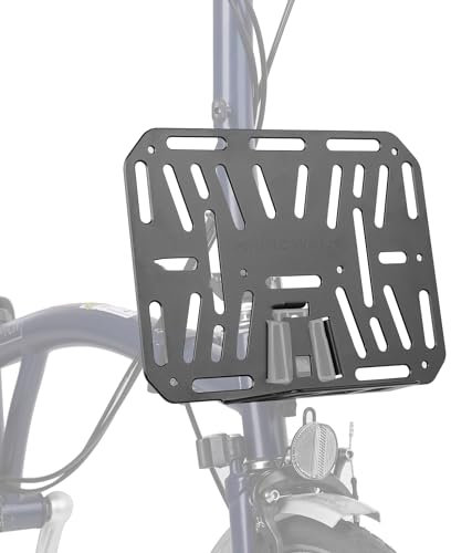 Rhinowalk Trägerblock Rack Adapter für Brompton Faltrad Halterung Frontträger Brompton Adapter Gepäckträger Vorderradträgerblock Fahrradzubehör