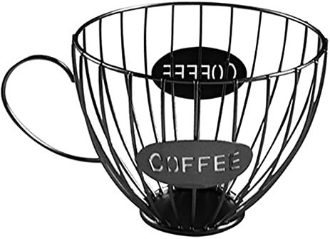XIAOJUN Organizzatore di capsule di caffè a forma di cialda titolare e organizzatore per caffè hotel nero in metallo nero
