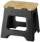 Vigar Tritthocker Klappbar, 32 cm Hocker Klappbar, Klapphocker Faltbar 150 kg, Leichter Rutschfester Tritthocker, Schwarz, Bambus-Druck auf der Oberseite