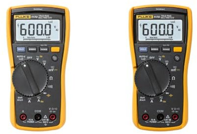 Fluke 117 Digitaler Multimeter, LCD, 6000 Ziffern CAT III 600 V (Packung mit 2)