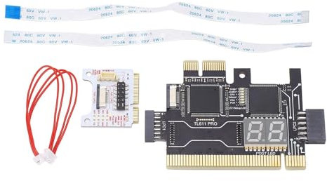 Pyhodi TL611 Pro Mehrzweck-Mainboard-Debug-Karte, Laptop-EC-Debug-Adapterkarte, Kompatibel mit Asus, HP, MSI, Unterstützt PCI E, Mini PCI E, LPC, Einfach zu Bedienen,