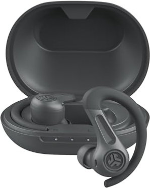 JLab JBuds Air Sport ANC 4 Kopfhörer In Ear, Sportkopfhörer Bluetooth, 60+ Std., Noise Cancelling True Wireless Kopfhörer kabellos mit USB-C Ladebox, IP66-schweißresistent, Multipoint, Schwarz