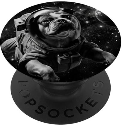 American Bully Astronaut In The Galaxy Hundeliebhaber PopSockets mit austauschbarem PopGrip