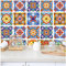 ICYEHAO Papel Pintado Azulejos,44.5 x 1000cm Vinilo Cocina Azulejos Rollos Papel Pintado Autoadhesivo Bohemio Marruecos Papel Adhesivo para Baño Impermeable Coloridos Papel Adhesivo Muebles Cocina
