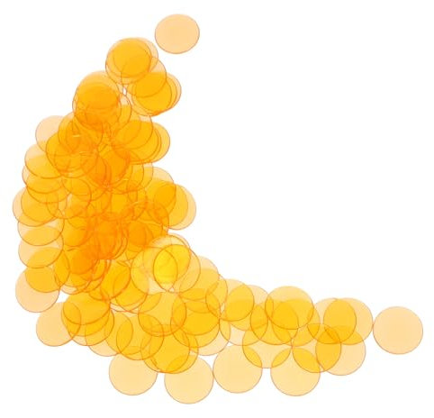 Alasum 100St Bingo-Chips plastik chips bingo trinkspiel poker kartenspiel Belohnungschips transparenter Bingo-Chip Jetons Bingomarker aus Kunststoff Pokerchips aus Kunststoff Abs Orange