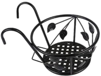 Balcony Plant Holder, Handrail Planter, Plant Holder for Railing Metal Deck Railing Plant Hanger, Flower Stand Household Basket Plant Handrail Flower Stand Flower Pot Holder Deck Balcony Garden